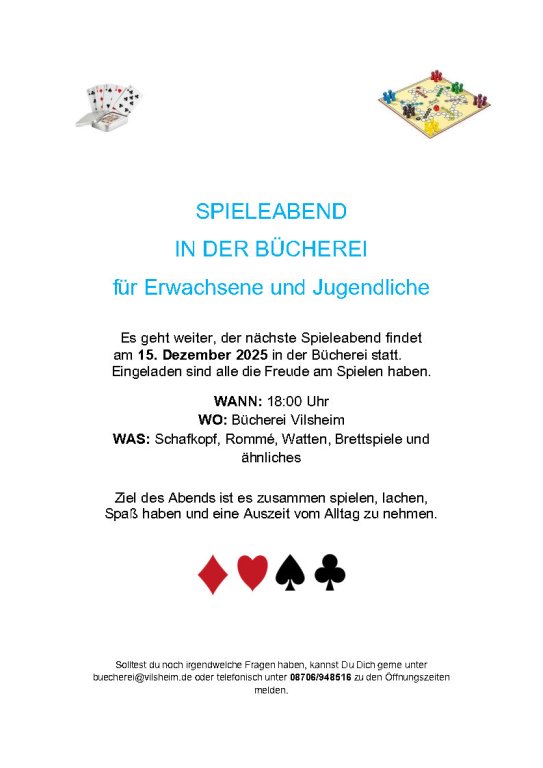 Spieleabend Dezember 25