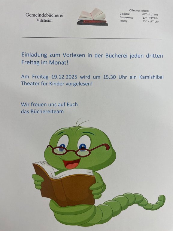 Vorlesen in der Bücherei