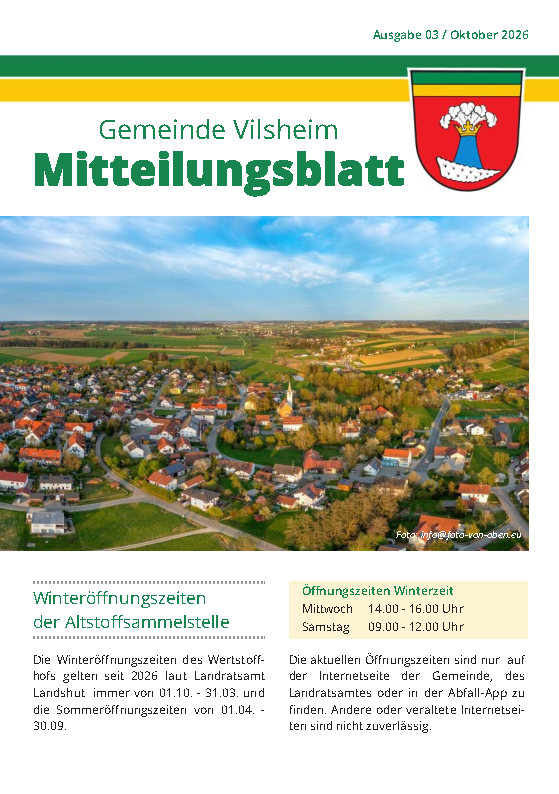 Mitteilungsblatt Oktober 2026